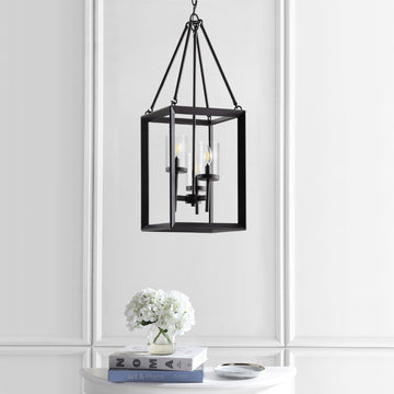 Anna 12" Metal/Glass LED Pendant - JONATHAN Y